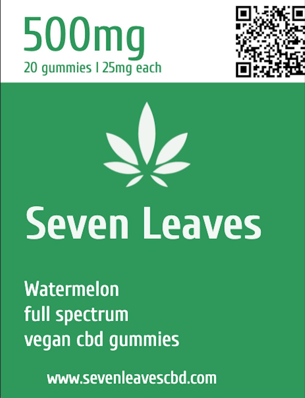 500mg Full Spectrum Cbd Vegan Organic Watermelon Gummies