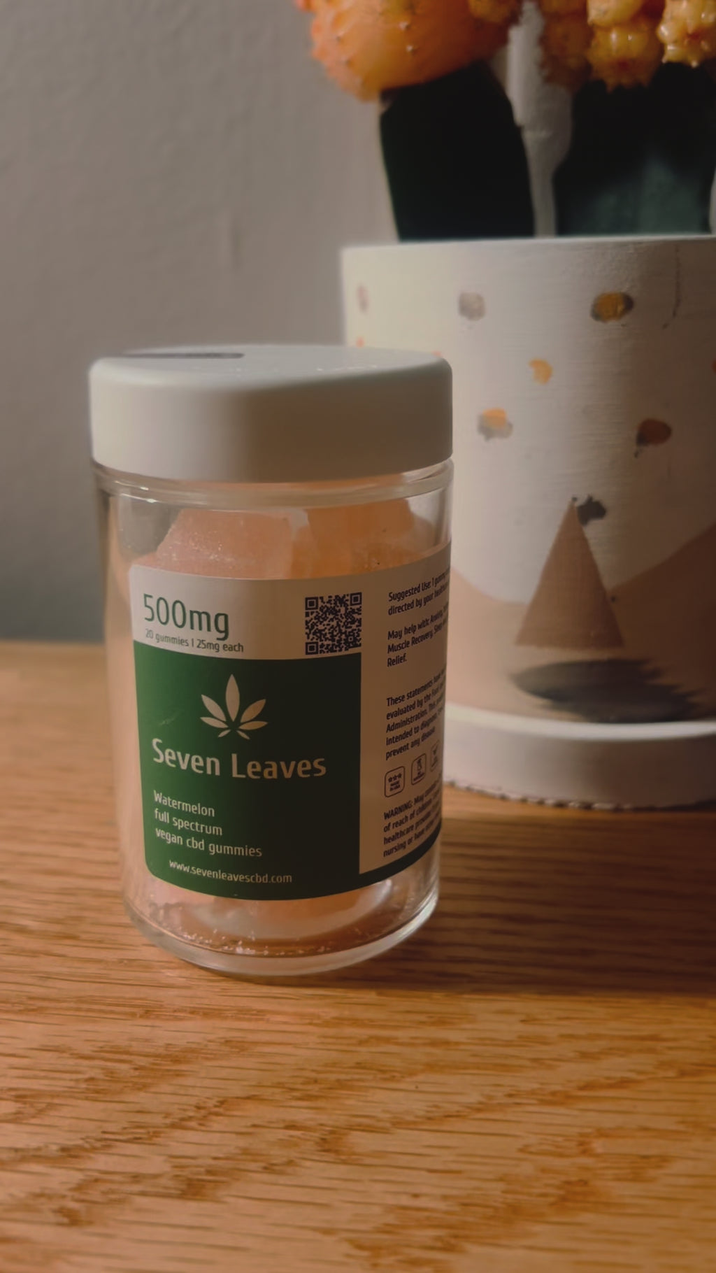 500mg Full Spectrum Cbd Vegan Organic Watermelon Gummies