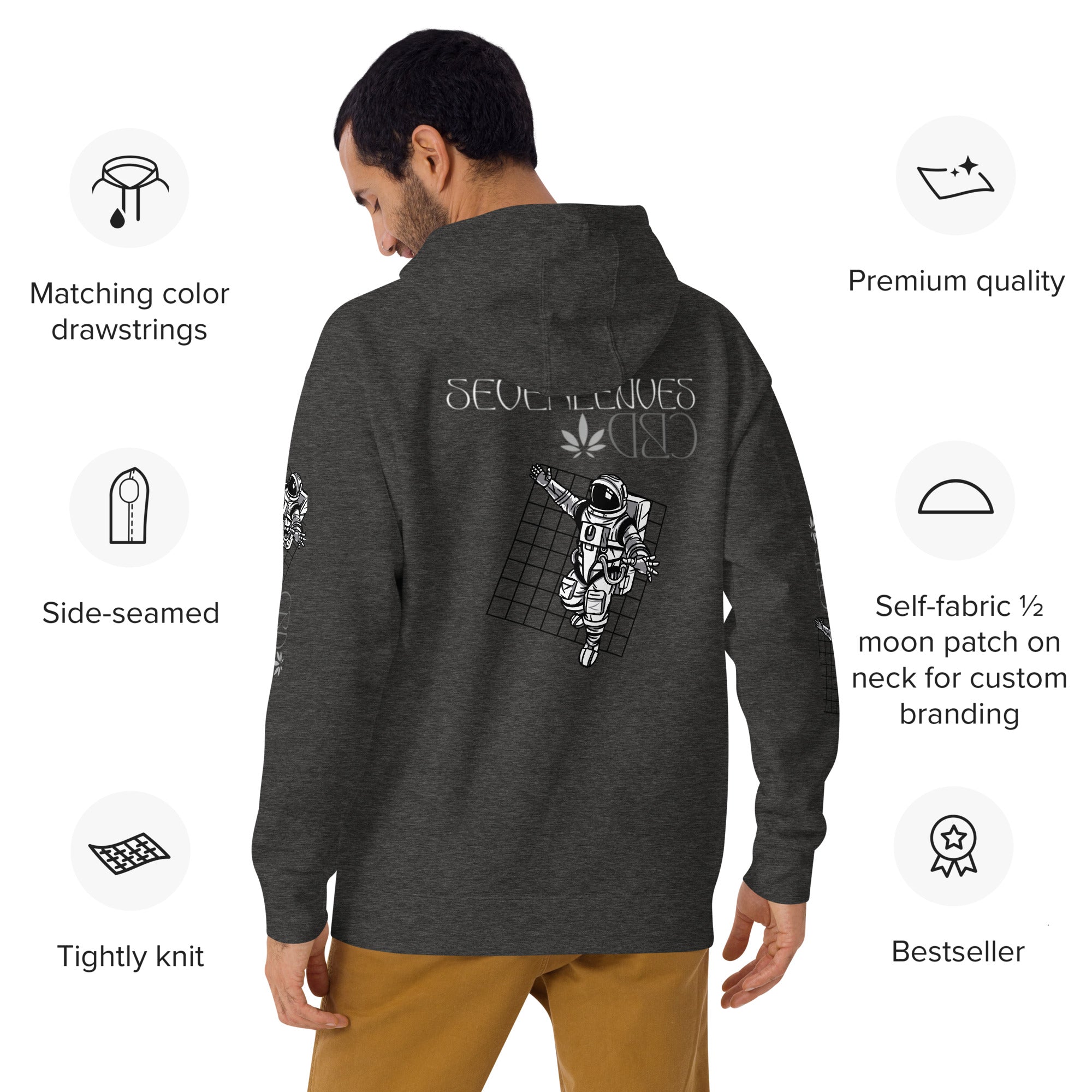 Seven Leaves Athletic Logo Unisex Hoodie