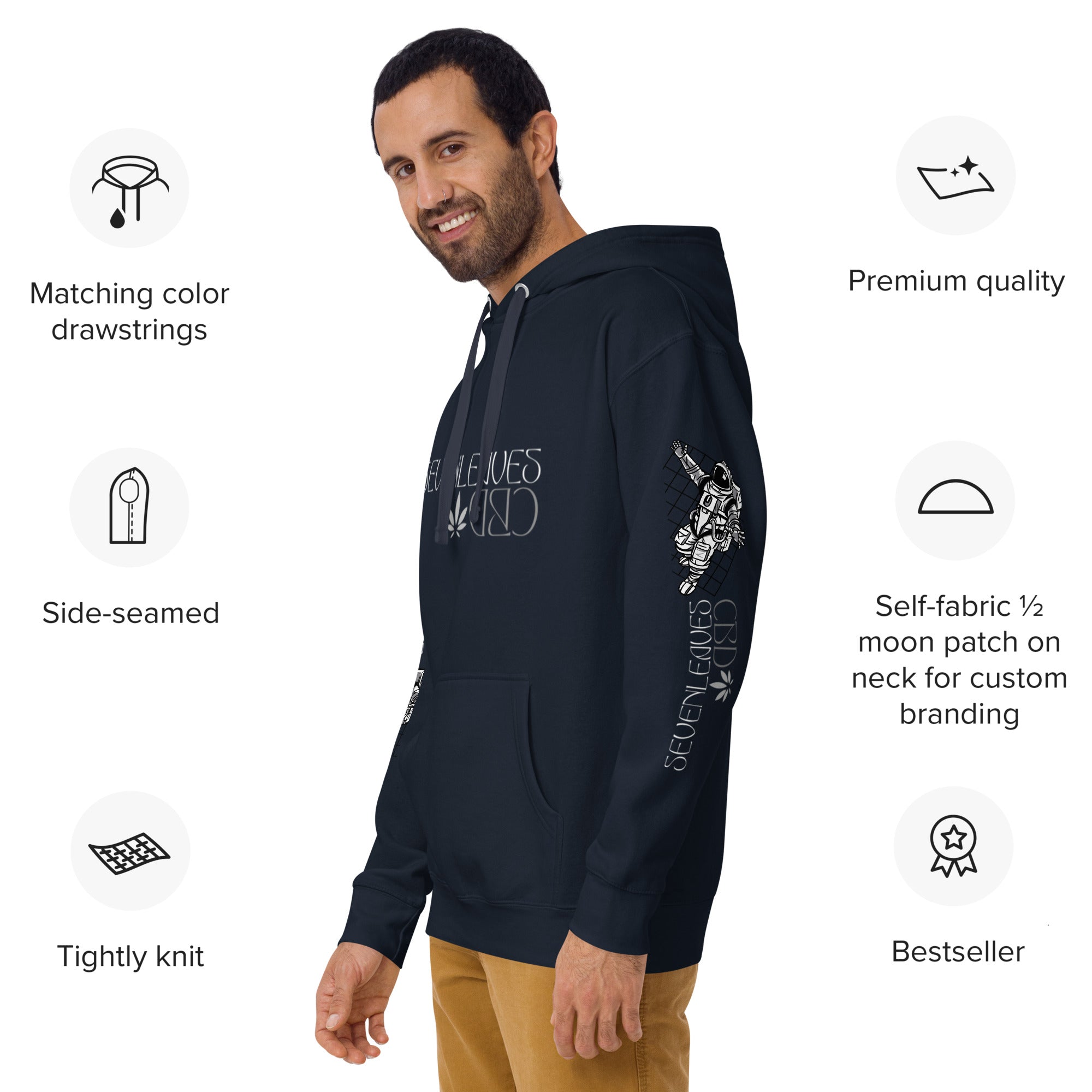 Seven Leaves Athletic Logo Unisex Hoodie