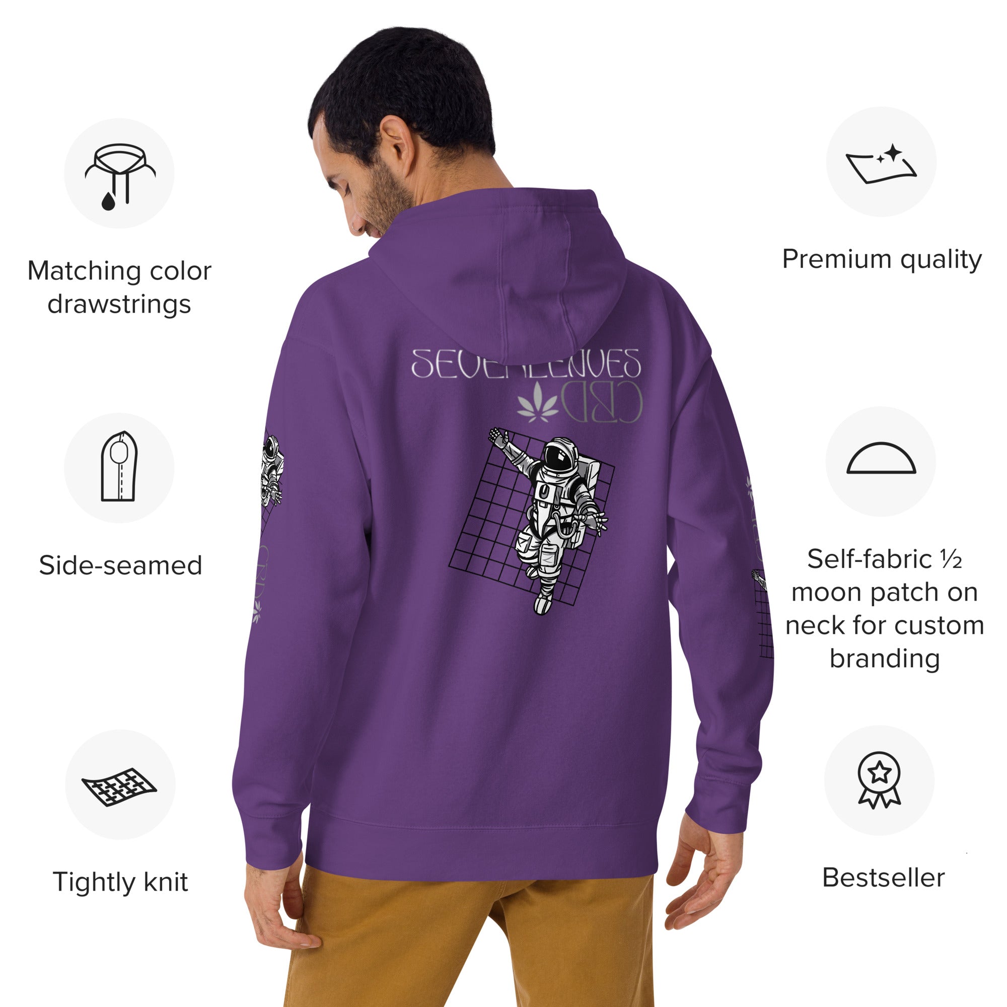 Seven Leaves Athletic Logo Unisex Hoodie